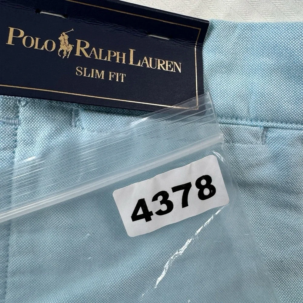 Polo Ralph Lauren Light Blue Slim Fit Cotton Blend Mens Chino Pant 42x30 NWT